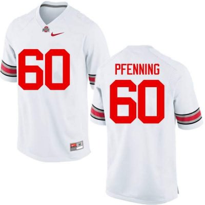 Men's Ohio State Buckeyes #60 Blake Pfenning White Nike NCAA College Football Jersey Copuon ECT2044TS